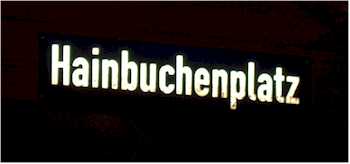 Beschilderung Hainbuchenplatz Bayreuth